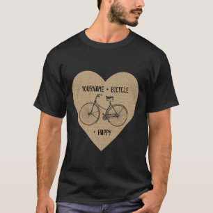 T-shirt Vous plus la bicyclette égale la toile de jute