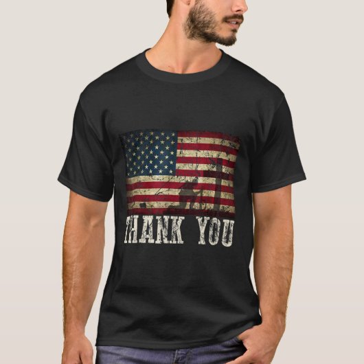 T-shirt Vous Pour Vos Services Patriotique - Anciens Comba (Devant)