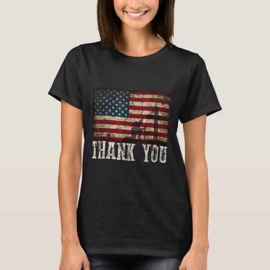 T-shirt Vous Pour Vos Services Patriotique - Anciens Comba (Devant)