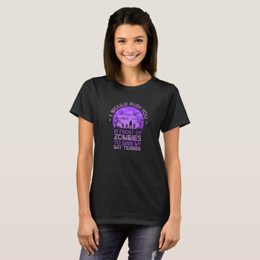 T-shirt Vous Pouvez Dans Les Zombies Pour Sauver Mon Rat T (Devant entier)