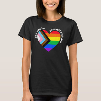 T-shirt Vous Pouvez Être Vous-Même Avec Moi LGBT Transgenr