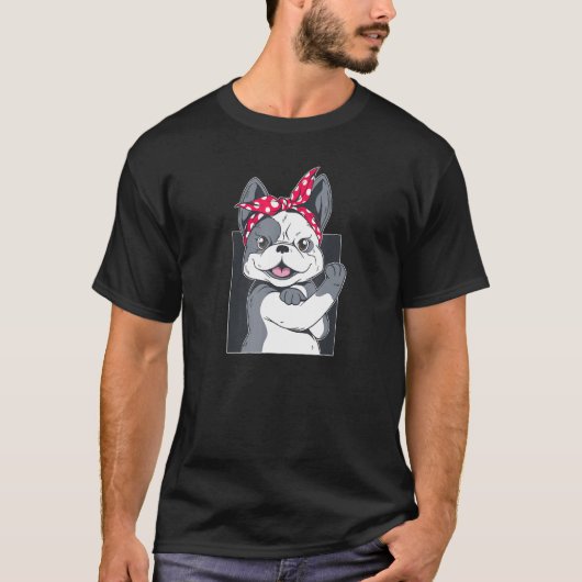 T-shirt Vous Pouvez Le Faire Chien Avec Un Headband Pour C (Devant)