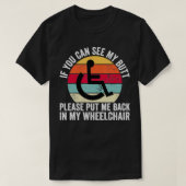 T-shirt Vous Pouvez Voir Mon Handicap En Fauteuil Roulant  (Design devant)