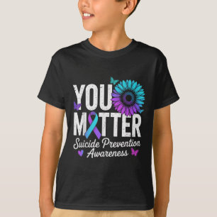 T-shirt Vous Prévention du Suicide Teal & Purple