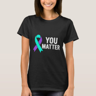T-shirt Vous Problème Prévention Suicide Turquoise Purple