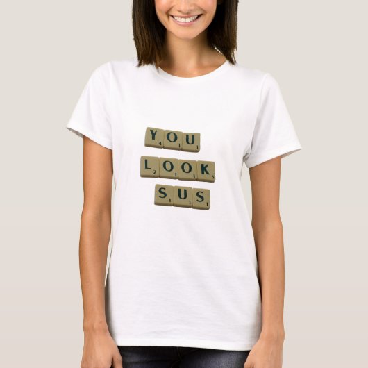 T-shirt Vous Regardez SUS Lettre Carreaux Great Quotes Cad (Devant)