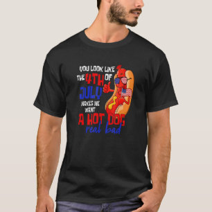 T-shirt Vous Ressemblez À 4 juillet American Hot Dog 4th