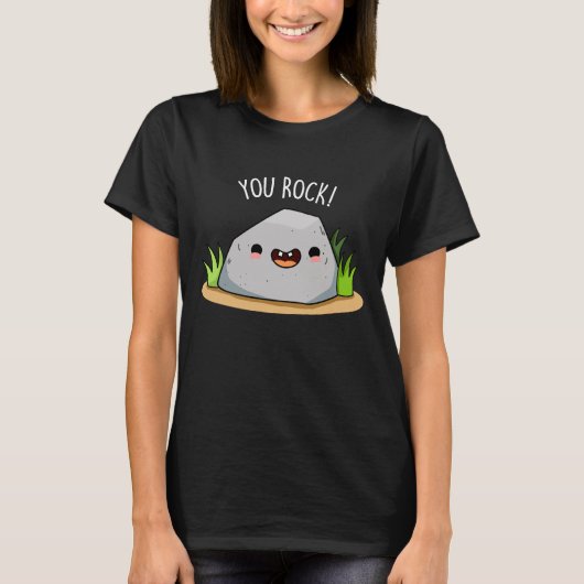 T-shirt Vous Rock Funny Géologie Pun Dark BG (Devant)