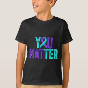 T-shirt Vous - Ruban de sensibilisation au violet sarcelle