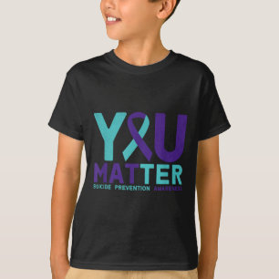 T-shirt Vous - Ruban de sensibilisation au violet sarcelle