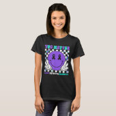 T-shirt Vous Ruban Violet Sarcelle de Sensibilisation à la (Devant entier)