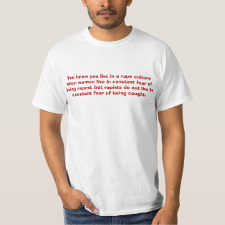 T-shirt Vous savez que vous vivez dans une culture de viol
