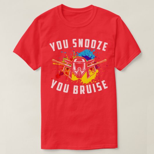 T-shirt Vous Snooze Vous Bruit Paintball (Design devant)