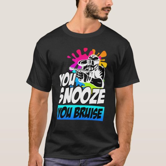 T-shirt Vous Snooze Vous Bruit Paintball (Devant)