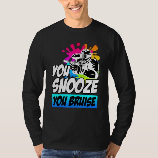 T-shirt Vous Snooze Vous Bruit Paintball (Devant)