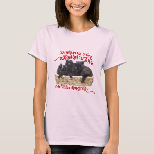 T-shirt Vous Souhaitant Un Panier D'Amour (Devant)