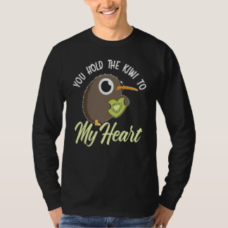 T-shirt Vous Tenez Le Kiwi Près De Mon Cœur Pun Animal Ois
