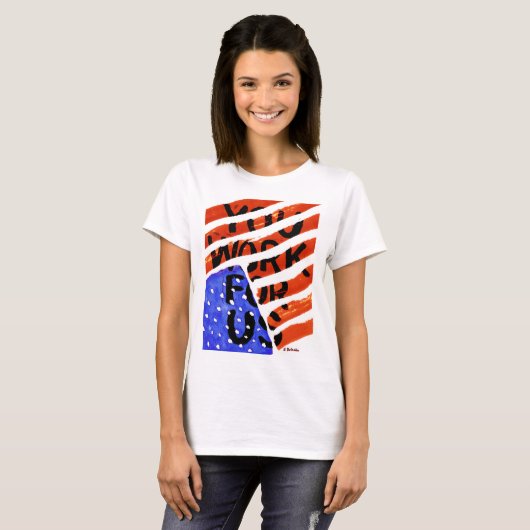 T-shirt Vous travaillez pour nous (Devant entier)