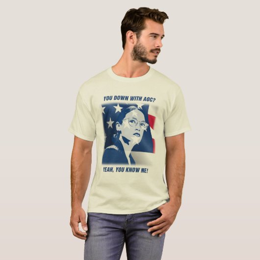 T-shirt Vous vers le bas avec AOC ? (Devant entier)