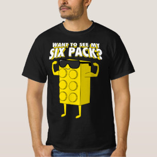 T-shirt Vous Voulez Voir Mes Six Pack Bricks Lover Master 
