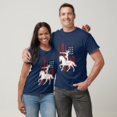 T-shirt Voûte équestre US Drapeau Chevaux I Vault (Unisexe)