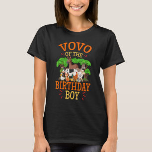 T-shirt Vovo Of Birthday Boy Animal Farm Thème Anniversair