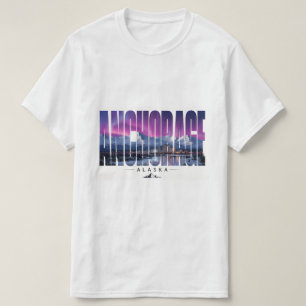 T-shirt Voyage à Anchorage Alaska au bord de l'eau montagn