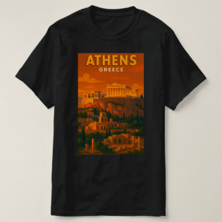 T-shirt Voyage à Athènes Grèce Rétro