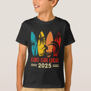 T-shirt Voyage à Cabo San Lucas 2025 Palmier Tropical Surf