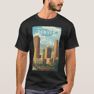 T-shirt Voyage Art Vintage Denver Colorado
