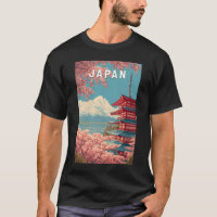 Voyage artistique illustré vintage Japon