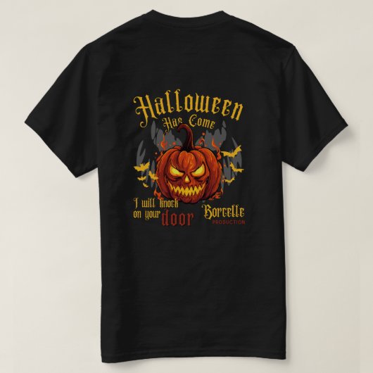 T-shirt Voyage avec des esprits effrayants cette Halloween (Design dos)