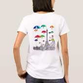 T-shirt Voyage avec des parapluies à Paris (Dos)