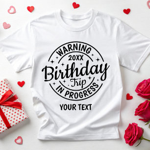 T-shirt Voyage d'anniversaire personnalisé 2025 Voyage d'é