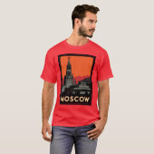 T-shirt voyage d'art déco de Moscou Russie le Kremlin (Devant entier)