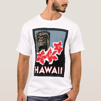 T-shirt voyage d'art déco d'Hawaï Etats-Unis Etats-Unis