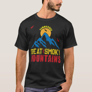 T-shirt Voyage de camping dans les Grandes Montagnes fumée