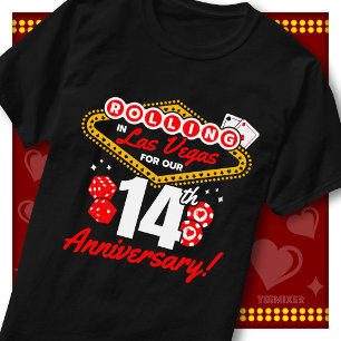 T-shirt Voyage de couple pour les 14 ans de Rolling In Las