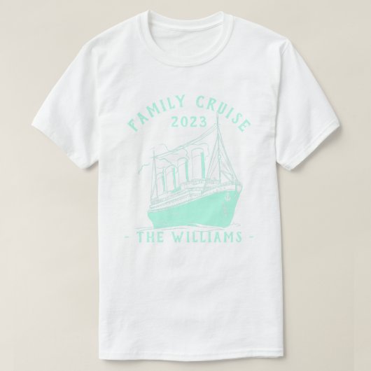 T-shirt Voyage de croisière en famille personnalisée (Design devant)
