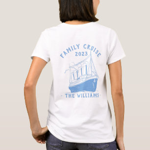 T-shirt Voyage de croisière en famille personnalisée