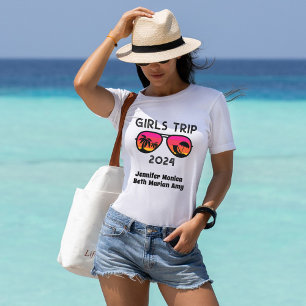 T-shirt Voyage de fille 2024 Couleurs et texte personnalis