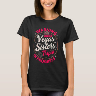 T-shirt Voyage de filles à Las Vegas 2025 Attention Voyage