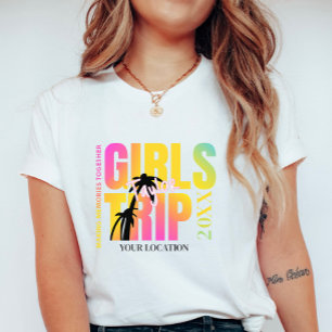 T-shirt Voyage de filles année personnalisée ; Nom de vaca