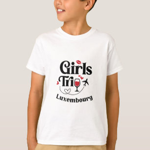 T-shirt Voyage de filles au Luxembourg, vin mignon Vacance