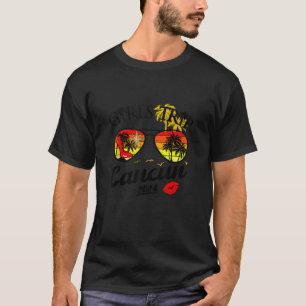 T-shirt Voyage de filles Cancun 2024 Plage Femme Weekend B