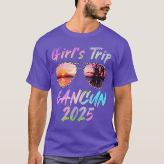 T-shirt Voyage de filles Cancun 2025 vacances été Sunglass