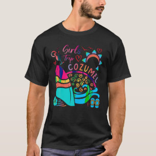 T-shirt Voyage de filles Cozumel 2023 Plage Cravate de vac