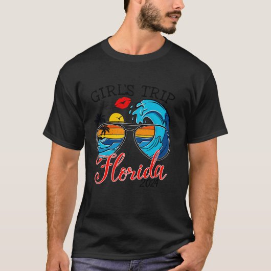 T-shirt Voyage de filles Floride 2024 Plage Femmes Weekend (Devant)