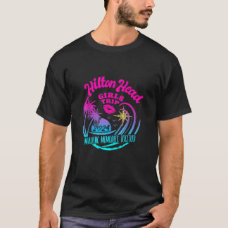 T-shirt Voyage de filles Hilton Head 2024 Week-end pour fe