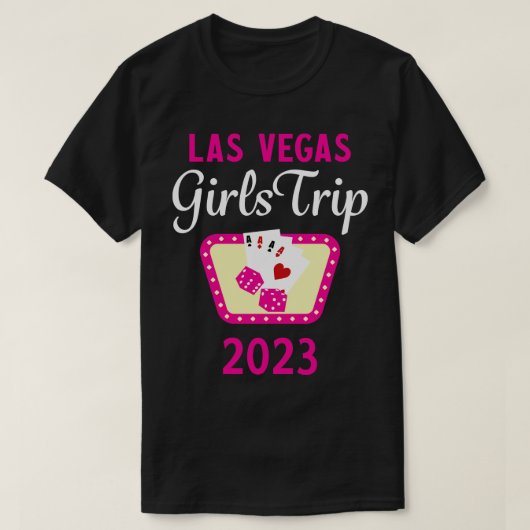 T-shirt Voyage de filles Las Vegas 2023 (Design devant)